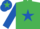 Silk - Emerald Green, Royal Blue star and sleeves, Royal Blue cap, Emerald Green star