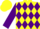 Silk - Yellow, purple diamonds & slvs
