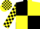 Silk - Black and yellow (quartered), checked sleeves and cap