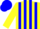 Silk - Yellow, blue stripes, blue cap