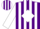 Silk - Purple, white diamond belt, white stripes on sleeves