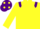 Silk - Yellow, purple epaulettes, purple cap, yellow spots