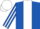 Silk - Royal blue, white panel, striped sleeves, white cap