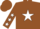 Silk - Brown, white star, white stars on sleeves, brown cap