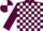 Silk - Maroon and white check, quartered cap