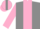 Silk - grey, pink stripe, pink 'ds', pink sleeves