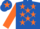 Silk - Royal blue, orange stars, sleeves and star on cap