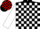 Silk - Black, red and white horse head, white blocks on sleeves