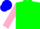 Silk - Green body, pink arms, blue cap