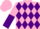 Silk - Pink and Purple diamonds, halved sleeves