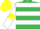 Silk - Emerald green, white hoops, white sleeves, yellow armlets, yellow cap