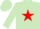 Silk - Light green, red star