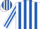 Silk - White, royal blue stripes