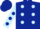 Silk - Dark blue, light blue spots, light blue sleeves, dark blue spots