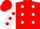 Silk - Red, white spots, white sleeves red spots