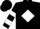 Silk - Black, white diamond emblem, white bars on sleeves, black cap