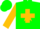Silk - Green, gold star and cross on back, gold sleeves