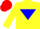 Silk - Yellow body, blue inverted triangle, yellow sleeves, red cap