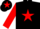 Silk - Black, red star, red sleeves, black cap, red star