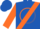 Silk - Royal blue, orange cross sash, orange circle on sleeves