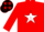 Silk - Red, white star w/ red l, whit sleeve red stars