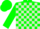 Silk - Green, light green blocks, green cap