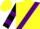 Silk - Yellow, purple sash, purple 'ss', purple bars on sleeves