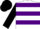 Silk - White & purple hoops, black sleeves & cap