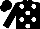 Silk - Black, white dots