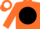 Silk - Orange,white 'a'on black ball