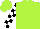 Silk - Lime, black blocks on white sleeves, lime cap