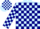 Silk - Light blue, navy blue blocks
