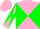 Silk - Pink and green diagonal quarters