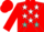 Silk - Red, white stars on turquoise cross sashes