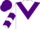 Silk - White, purple triangular panel, purple chevrons on sleeves, purple cap