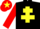 Silk - Black, yellow cross of lorraine, red sleeves, red cap, yellow star