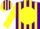 Silk - Purple, purple 'c' on yellow ball, yellow stripes on sleeves
