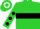 Silk - Lime, white smiley face on black hoop, black dots on sleeves