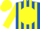 Silk - Royal blue, yellow ball with blue 'd', yellow stripes on sleeves, yellow cap