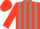Silk - Scarlet and gray stripes, scarlet sleeves, scarlet cap