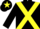 Silk - Black, yellow cross sashes, black cap, yellow star