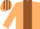 Silk - Beige, brown panel, brown & beige striped cap