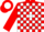 Silk - Red, white blocks, red ''mp'' on white ball