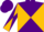 Silk - Purple and gold diagonal quarters, gold and purple diagonal quartered sleeves