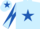 Silk - Light Blue, Royal Blue star, diabolo on sleeves and star on cap