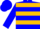 Silk - Blue, gold hoops, emblem on back
