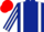 Silk - Dark blue, white braces, striped sleeves, red cap