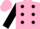 Silk - Pink, pink and black dots, black sleeves