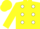 Silk - Yellow, white dots, yellow cap