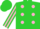 Silk - Lime green, pink dots, pink stripe on sleeves